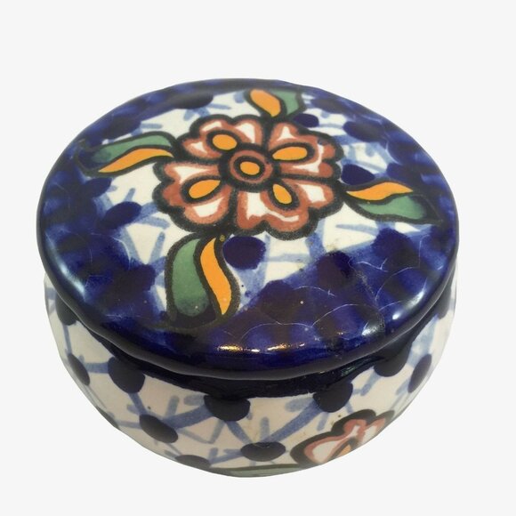 Unknown Other - Multi-color Trinket or Dresser Box Made in Mexico